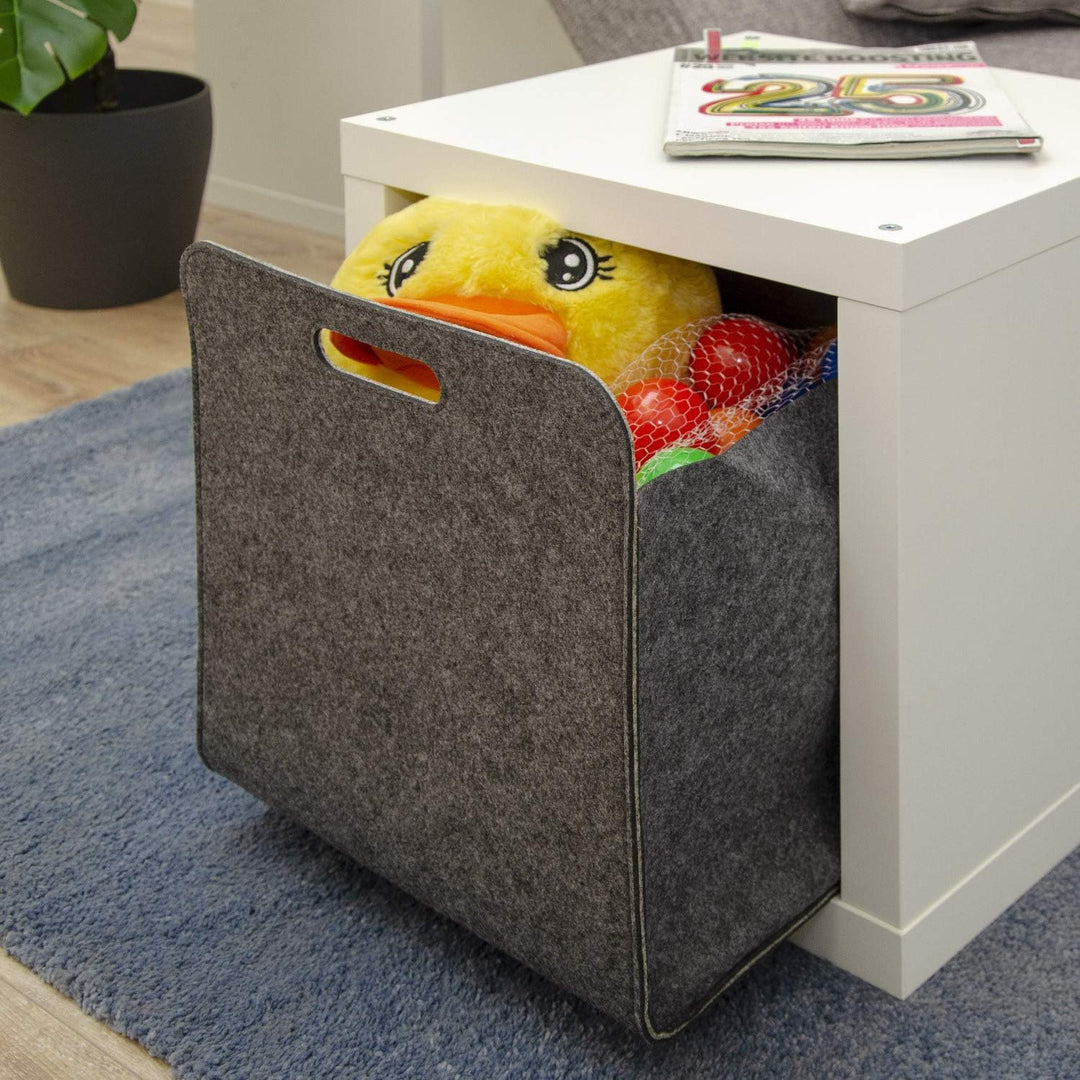 DuneDesign 100% Recycling Filz Aufbewahrungsbox 33x38x33 - Kompatibel mit Kallax Regal - Cube Organi