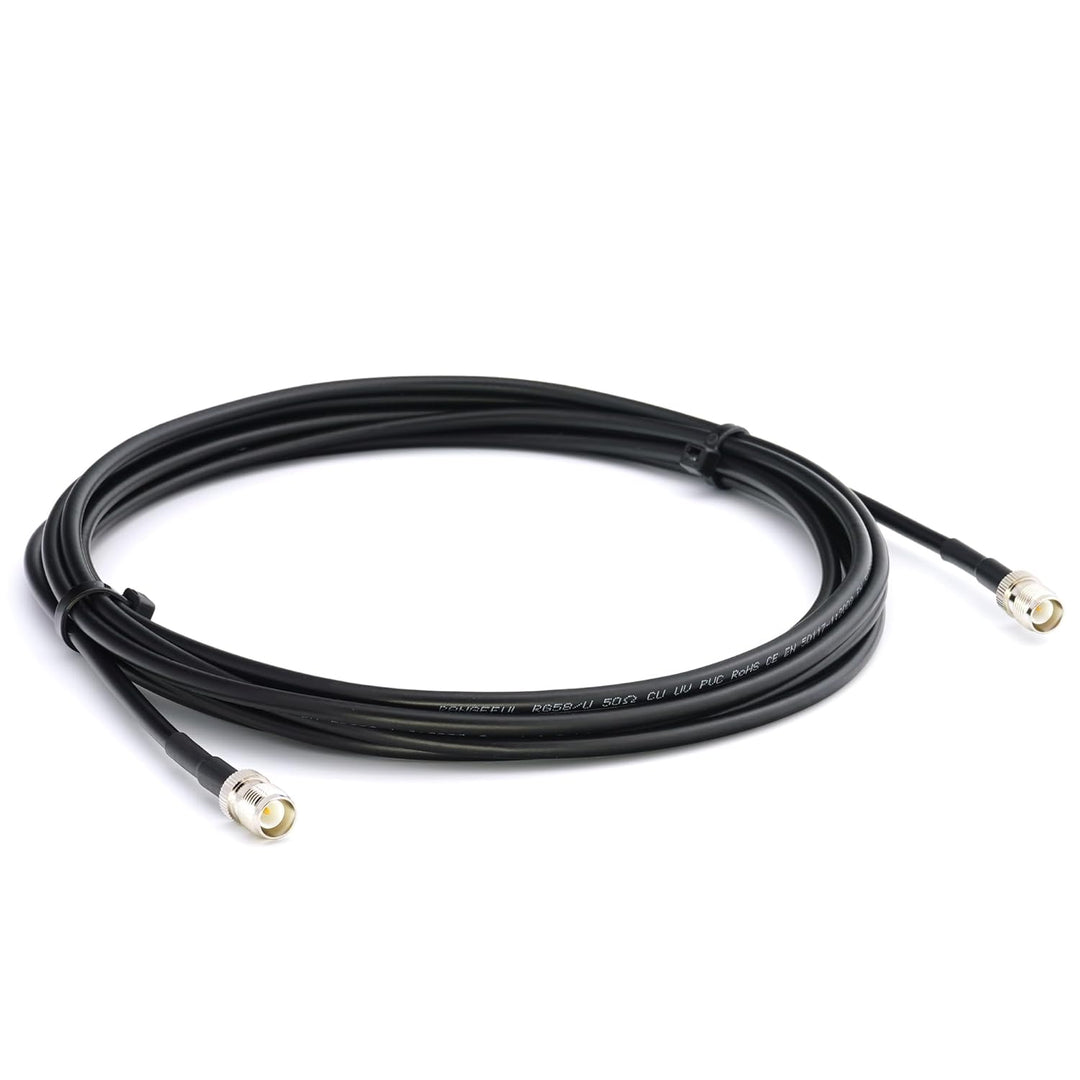 7m RP-TNC Buchse auf RP-TNC Buchse RG58 Koaxialkabel — 7 Meter Verlustarmes Antennenkabel 50 Ohm Ver