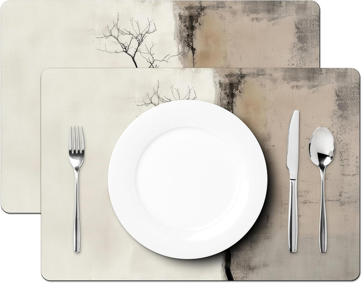 KitchenYeah© Platzsets Abwaschbar 6-Teilig 45x30 cm Tischsets Platzdeckchen rutschfeste Platzset Unt