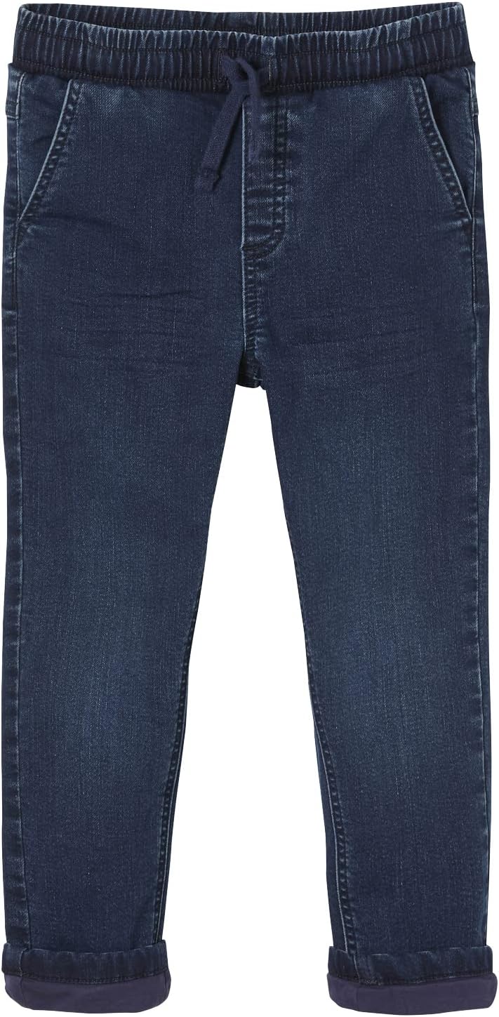Vertbaudet Gefütterte Jungen Jeans, Straight-Fit, Bundweite verstellbar Bleu 86, Bleu 86