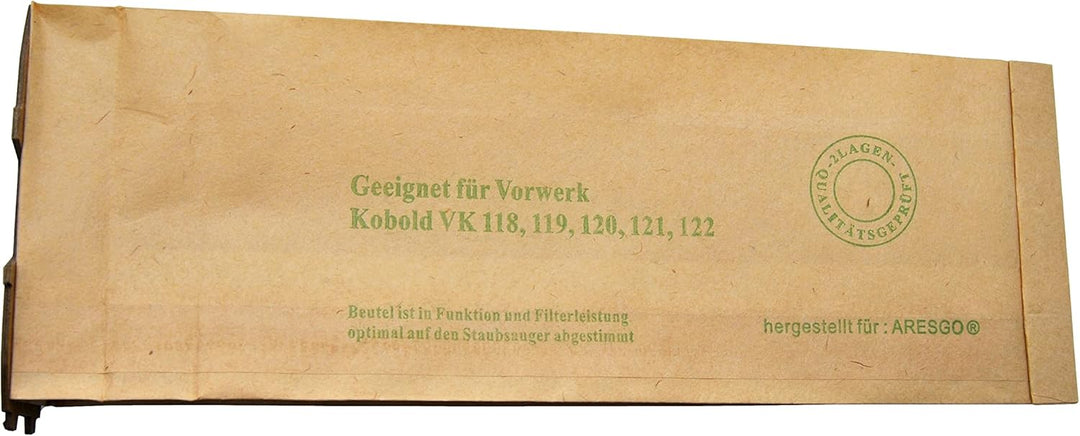 50 Staubsaugerbeutel geeignet für Vorwerk Kobold 118 119 120 121 122, mit EXTRA STARKEM FLANSCH (fas
