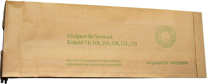 50 Staubsaugerbeutel geeignet für Vorwerk Kobold 118 119 120 121 122, mit EXTRA STARKEM FLANSCH (fas