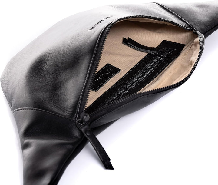 FEYNSINN Hüfttasche Milla aus Premium Leder I Body Bag XL gross für Herren und Damen I Festival Tasc