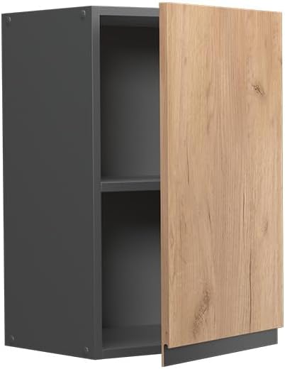 Vicco Hängeschrank R-Line, Goldkraft Eiche/Anthrazit, 40 cm J-Shape Goldkraft Eiche Hängeschrank 40