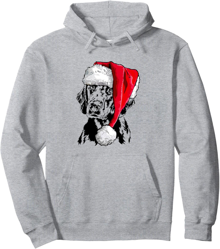 Santa Flat Coated Retriever Weihnachtsmann Weihnachten Hunde Pullover Hoodie