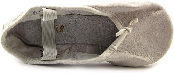 Bloch Dance Girl's Dansoft Full Sole Leather Ballet Slipper/Shoe, White, 9.5 Wide Toddler