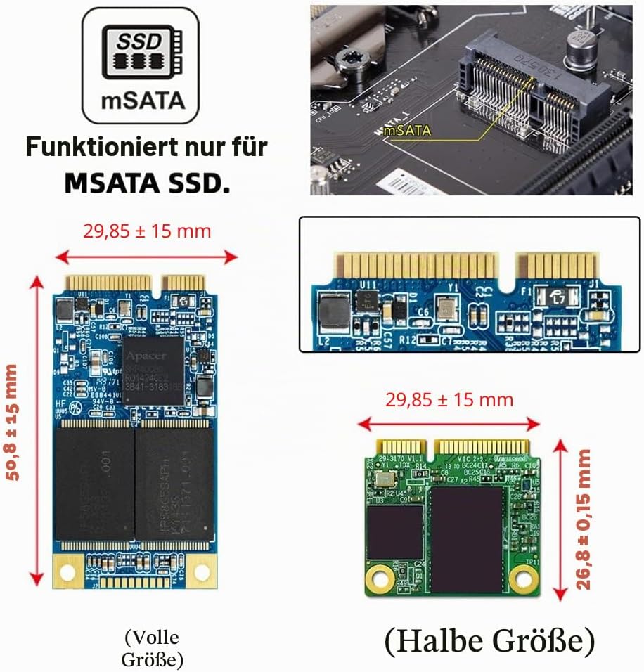 Xiwai Dual MSATA Mini-SATA SSD Karte JBOD Raid0 Span Bridge zu USB 3.0 Typ-C USB-C 2,5 Zoll SATA Com