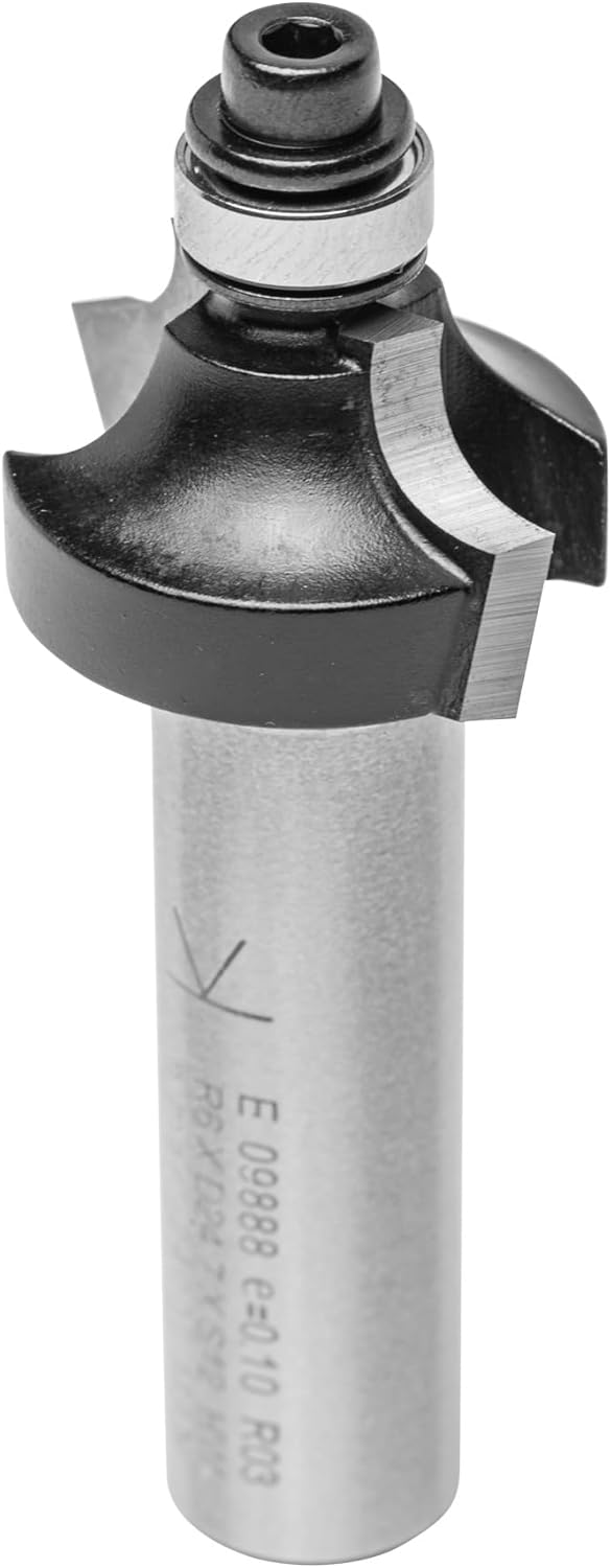 ENT 09888 Viertelstabfräser HW, Schaft (S) 12 mm, Durchmesser (D) 24,7 mm, NL 12,7 mm, R 6 mm, SL 40