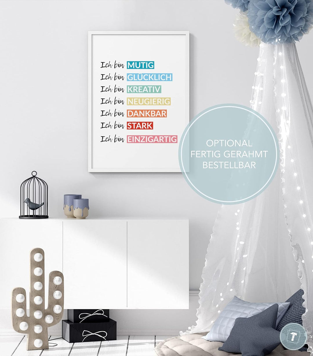 Papierschmiede® Kinderposter in A3, Wanddeko fürs Kinderzimmer, Jungen Mädchen, Wandbilder Dekoratio