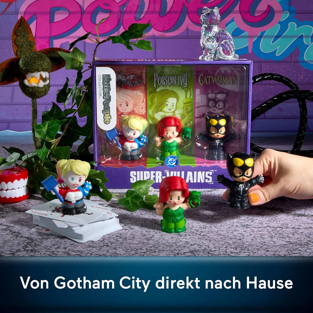Little People Collector DC Superschurken Sondereditionsset für Fans von Comicbüchern, 3 Figuren in E