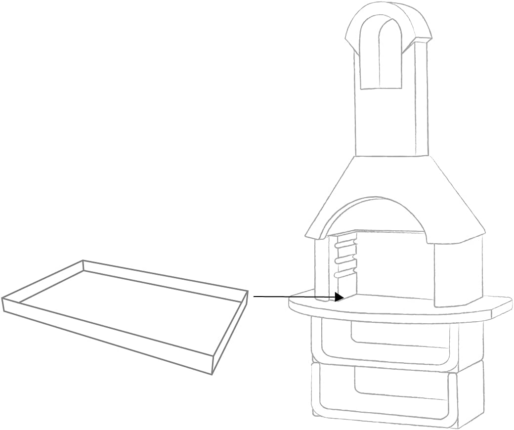 Aschkasten zum Grillen Ofenkasten Grillkasten Kohleschale Kamin Schale Kasten Kohle 60x40