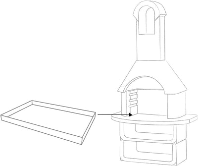 Aschkasten zum Grillen Ofenkasten Grillkasten Kohleschale Kamin Schale Kasten Kohle 60x40