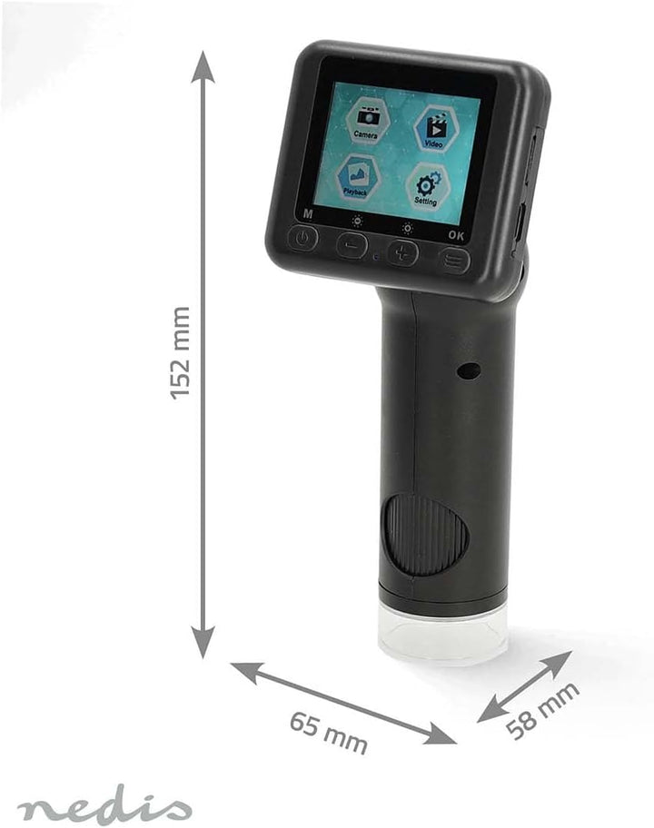 Microscope Camera - Maximum battery play time: 5 hrs - Built-in microphone - 1080P - up to 48MP - 2”