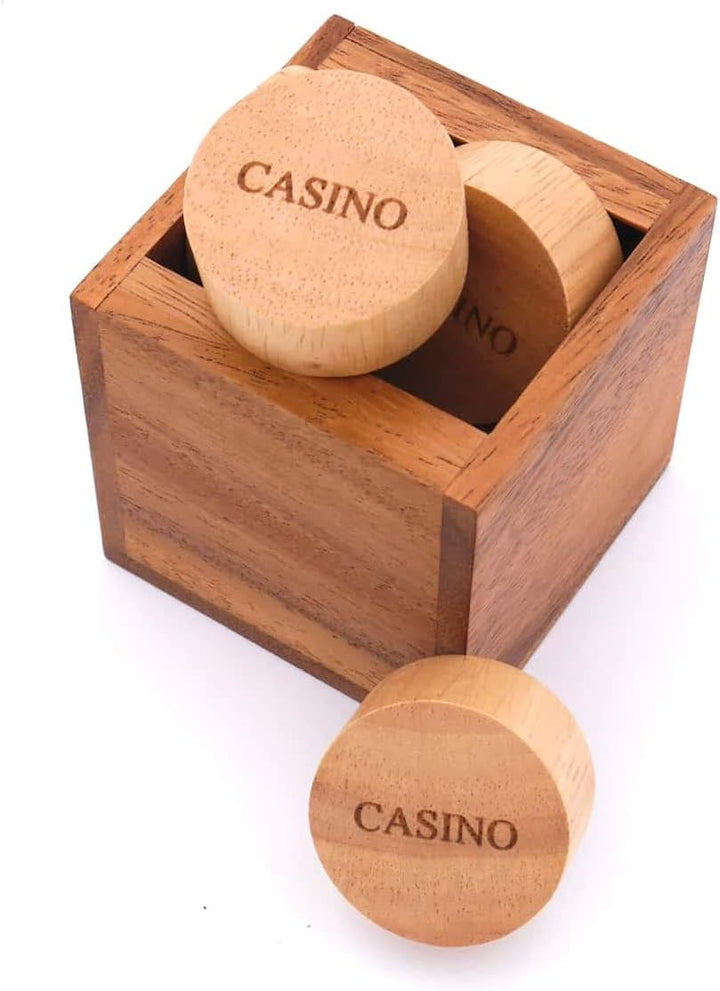ROMBOL Casino (Dr. Volker Latussek), prämiertes, originelles Holz-Denkspiel für Erwachsene und Kinde
