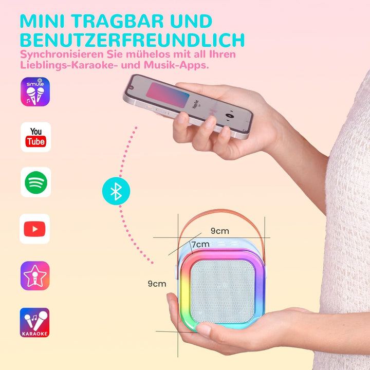 Karaoke Machine Kinder mit Karaoke mikrofon Kinder: Wowstar Kinder Karaoke mit Mikrofon - Mini Karao