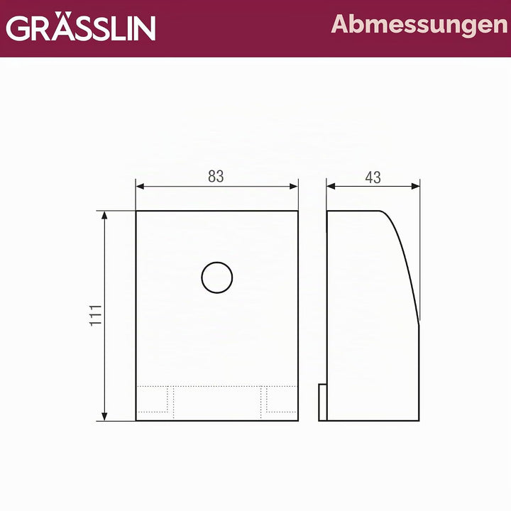 GRÄSSLIN 18.17.0001.1 turnus 200 – Dämmerungsschalter mit integriertem Lichtsensor für Wandaufbau im
