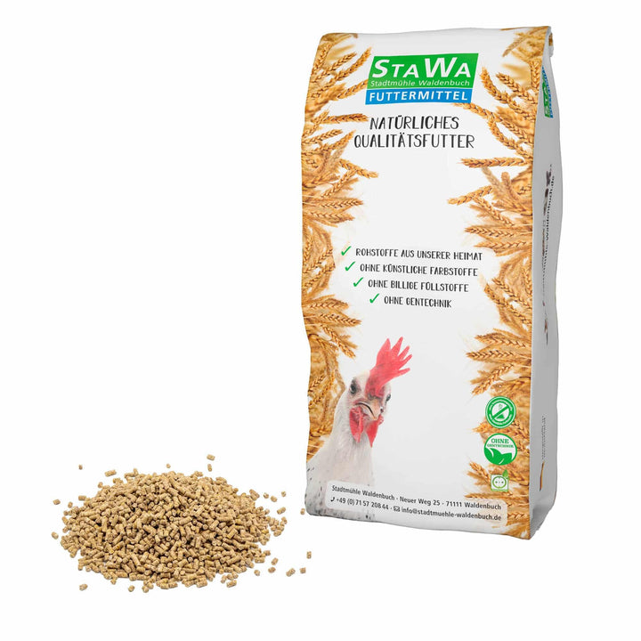 STAWA Hühnerfutter Alleinfutter Pellets mit Kräuter und Kurkuma, 25 kg, 25 kg