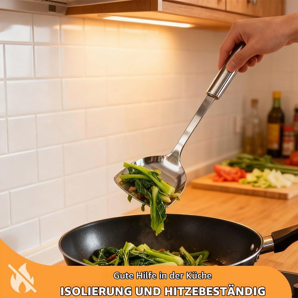 10er Küchenhelfer Set Küchenutensilien Edelstahl Kochlöffel Set Edelstahl Küchen Utensilien Set mit