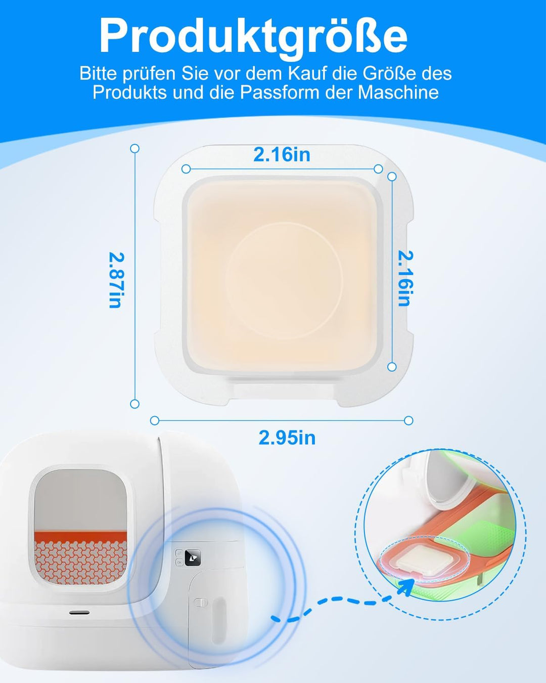 Haliya 6 Stück N50 2.0 Geruchsvernichter für PETKIT Pura Max/Pura Max 2 / Purobot Max Pro Selbstrein