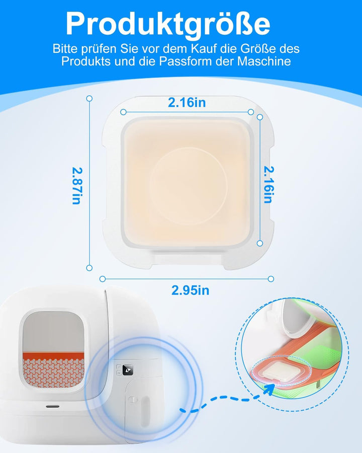 Haliya 4 Stück Geruchsentferner für PETKIT Pura Max/Pura Max 2 / Purobot Max Pro Selbstreinigende Ka