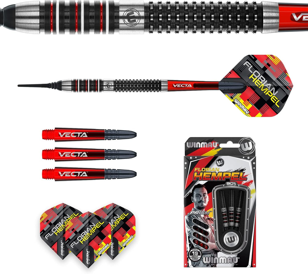 WINMAU Soft. FloHempel 21g. NT90% Schwarz 21gr, 21gr