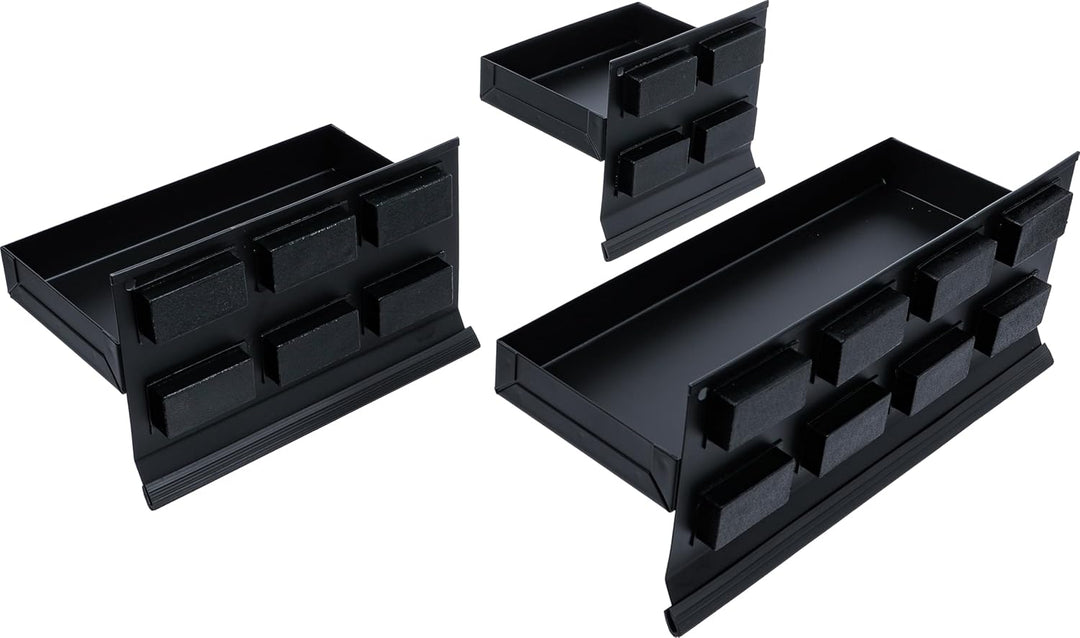 BGS 67150 | Magnet-Ablagen-Satz | 3-tlg. | 150 / 210 / 310 mm | Magnetschalen | Magnetische Ablage |