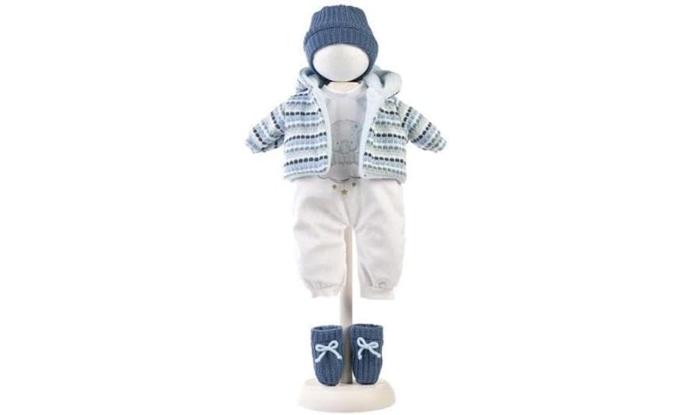 Llorens 1042405 Puppenkleidung für 40-42cm Puppen, Kleiderset Elefant, Puppenzubehör