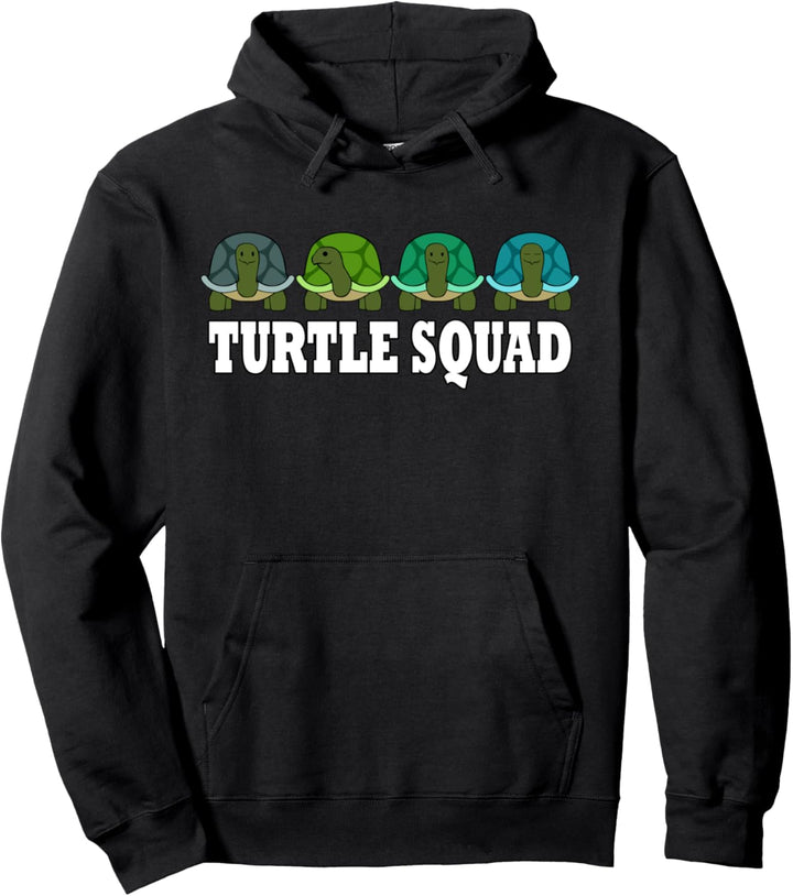 Schildkröten Squad Lustiges Turtle Team Pullover Hoodie