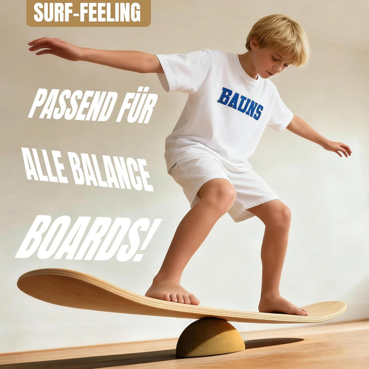 BRICH Kork Halbkugel für Balance Board Erwachsene passend für jedes Balance Board mit Ø 15cm & 7cm H