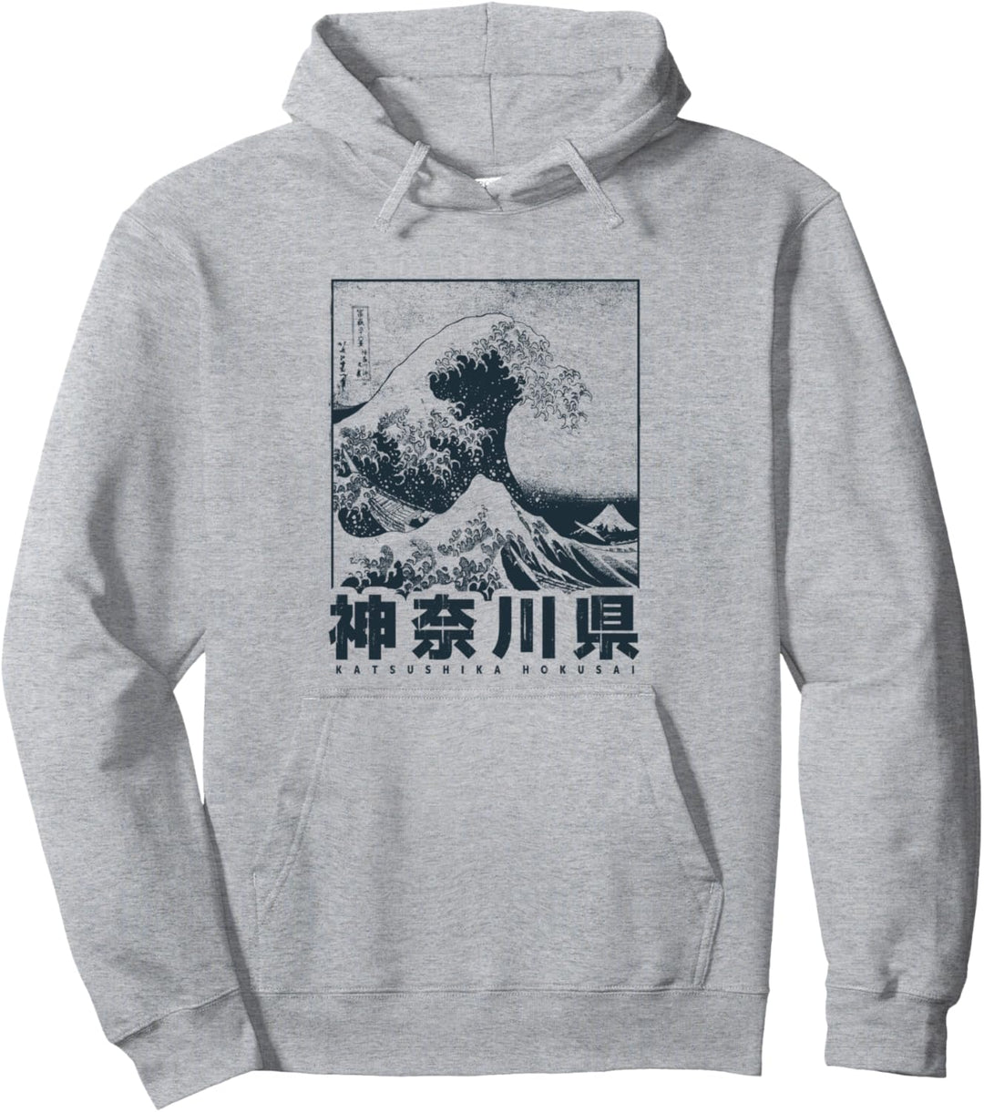 Vintage Japanisches Japan Style Die Grosse Welle Vor Kanagawa Pullover Hoodie