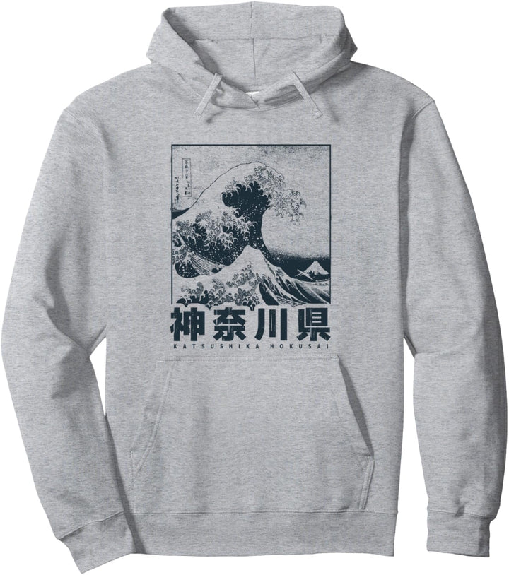 Vintage Japanisches Japan Style Die Grosse Welle Vor Kanagawa Pullover Hoodie