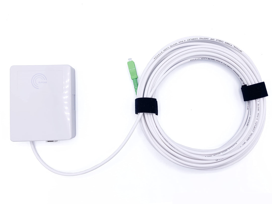 Elfcam® - 40m Glasfaserkabel, SC/APC auf SC/APC, Simplex-Monomode (Durchmesser: 4,0 mm), ausgestatte
