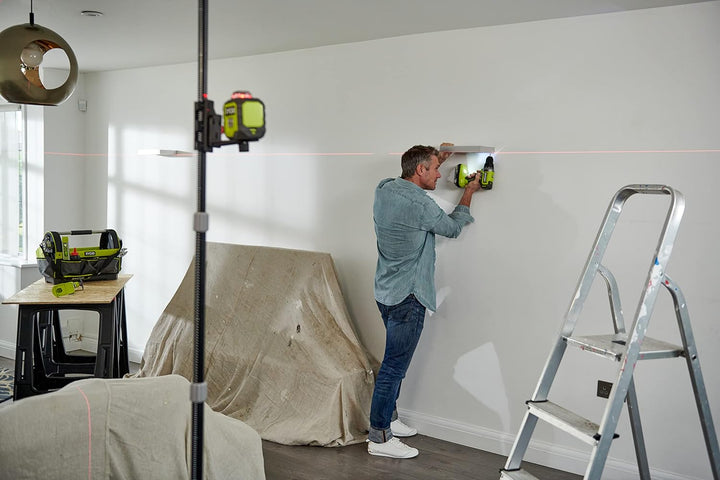 RYOBI batteriebetriebener 360˚ Laser RB360RLL (20 m, Selbstnivellierung 4°, Laserwellenlänge 635nm±