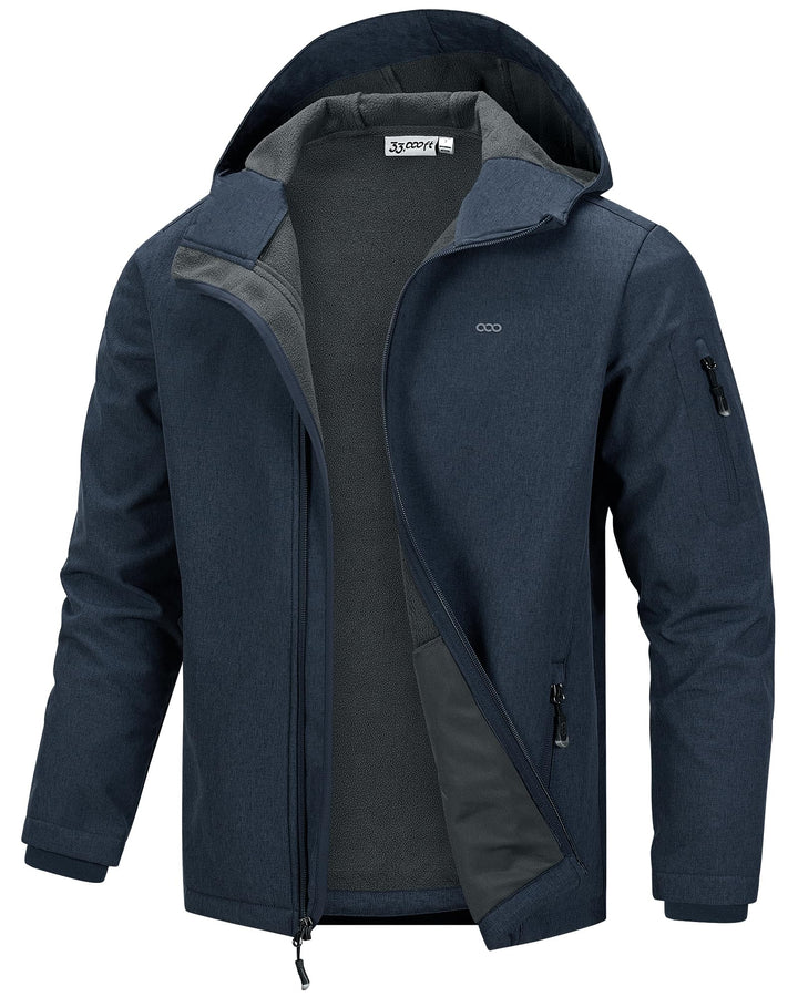 33,000ft Jacke Herren Wasserdichte Atmungsaktiv Softshelljacke - Übergangsjacke Winddichte Regenjack