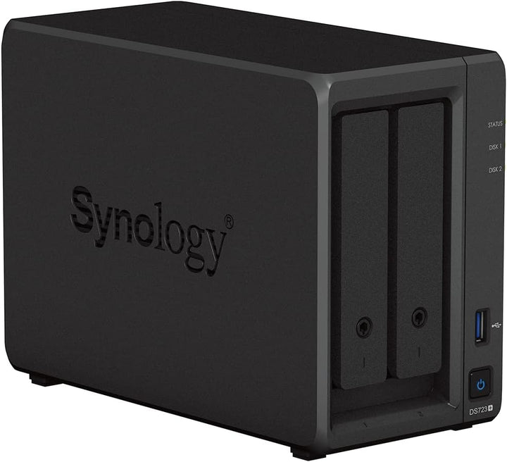 Synology DS723+ 2-Bay Diskstation NAS (AMD Ryzen™ 4 Threads R1600 Dual-Core 2GB Ram 2xRJ-45 1GbE LAN