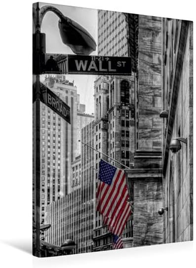 Premium Textil-Leinwand 50 x 75 cm Hoch-Format New York - Wall Street | Wandbild, HD-Bild auf Keilra