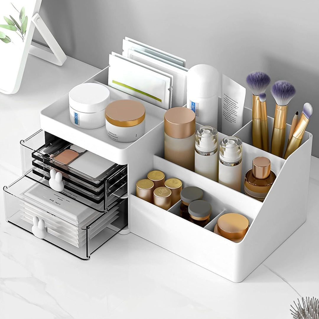 Make Up Organizer Kosmetik Aufbewahrungsbox Schminktisch Kosmetik Organizer mit Schublade, Make-up S