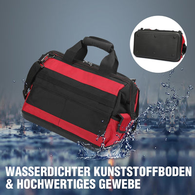 WORKPRO Elektriker Wasserdichte Werkzeugtasche Profi, weite Öffnung & grosse Kapazität 42CM/16" aus