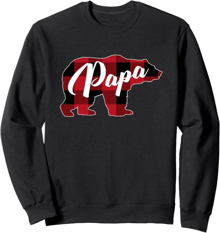 Lustig rot karierte Büffelbär-Kleidung Sweatshirt