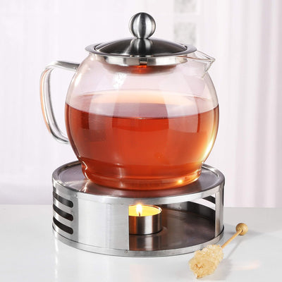 Bambelaa! Teekanne mit Stövchen Siebeinsatz Glas Set Tee Glaskanne Teebereiter Kaffeekanne Teesieb K