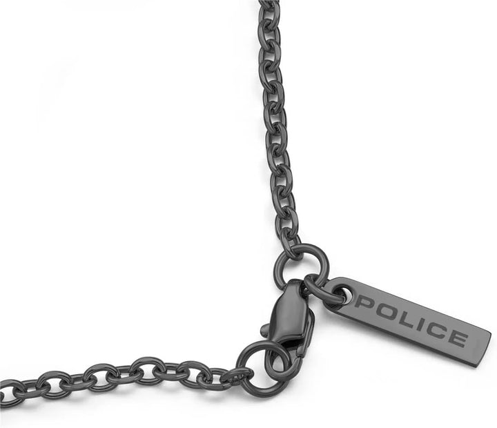Police Herren-Kette Metall 32022837 Schwarz, Schwarz