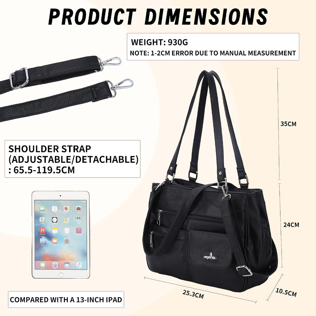 Angel Kiss Tasche Leder Damenhandtasche Schultertasche Handtaschen Wasserdicht Tragetasche Multifunk