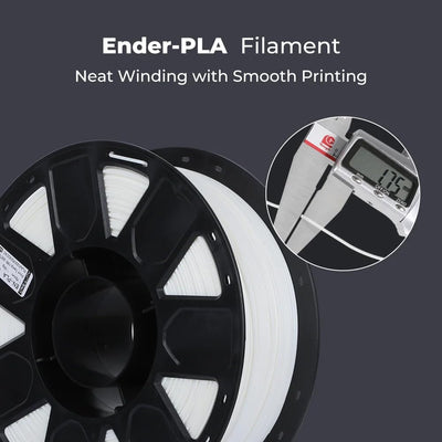 Creality Ender PLA Filament, 1,75mm PLA 3D Drucker Filament, Massgenauigkeit +/- 0.03mm, passend für