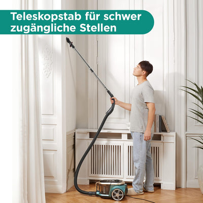 Eureka Apollo beutelloser Staubsauger, leichter Zylinderstaubsauger mit Single Cyclone System, 800W