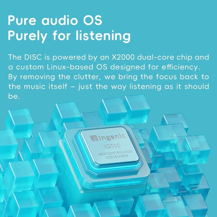 FIIO DISC Tragbarer HiFi-Musik-Player, Dual-DAC-Digital-Audio-Player mit 3,5-mm- und 4,4-mm-Ausgänge