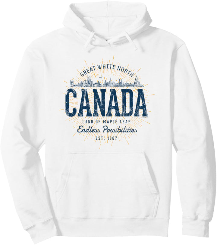 Canada Retro Stil Vintage Kanada Pullover Hoodie