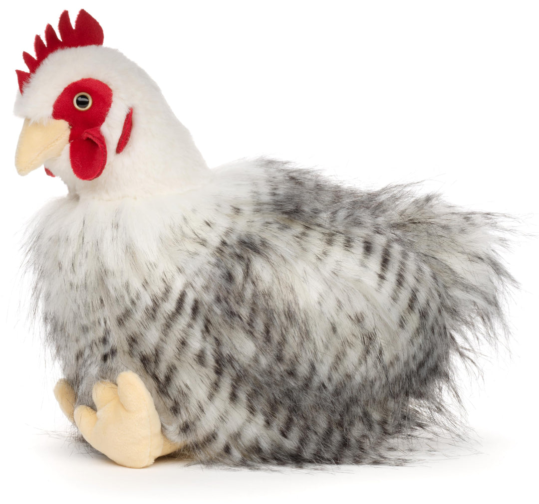 Uni-Toys - Henne, sitzend (ohne Ei) - 25 cm (Höhe) - Plüsch-Huhn, Vogel - Plüschtier, Kuscheltier He