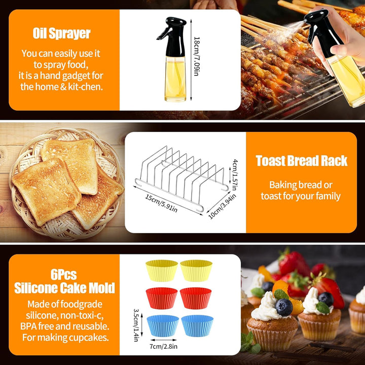 Heissluftfritteuse Zubehör, Airfryer Zubehör für Ninja Foodi Flexdrawer AF500EU 10,4L Air Fryer Sili