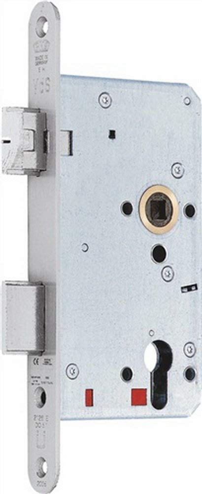 BKS Panikschloss, Automatikriegel, Dorn 65 mm, Entf.72 mm, Nuss 9 mm, DIN Links Stulp 20 x 235 mm, F
