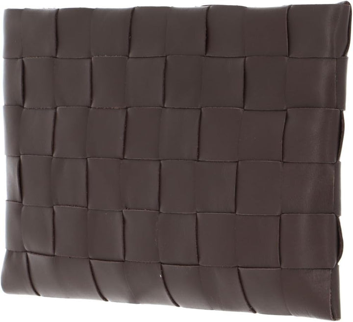 DECADENT Dolores Woven Clutch Mocha